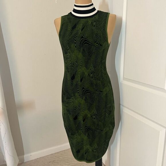 Guess Green Cowl Neck Sweater Dress M - Picture 2 of 5